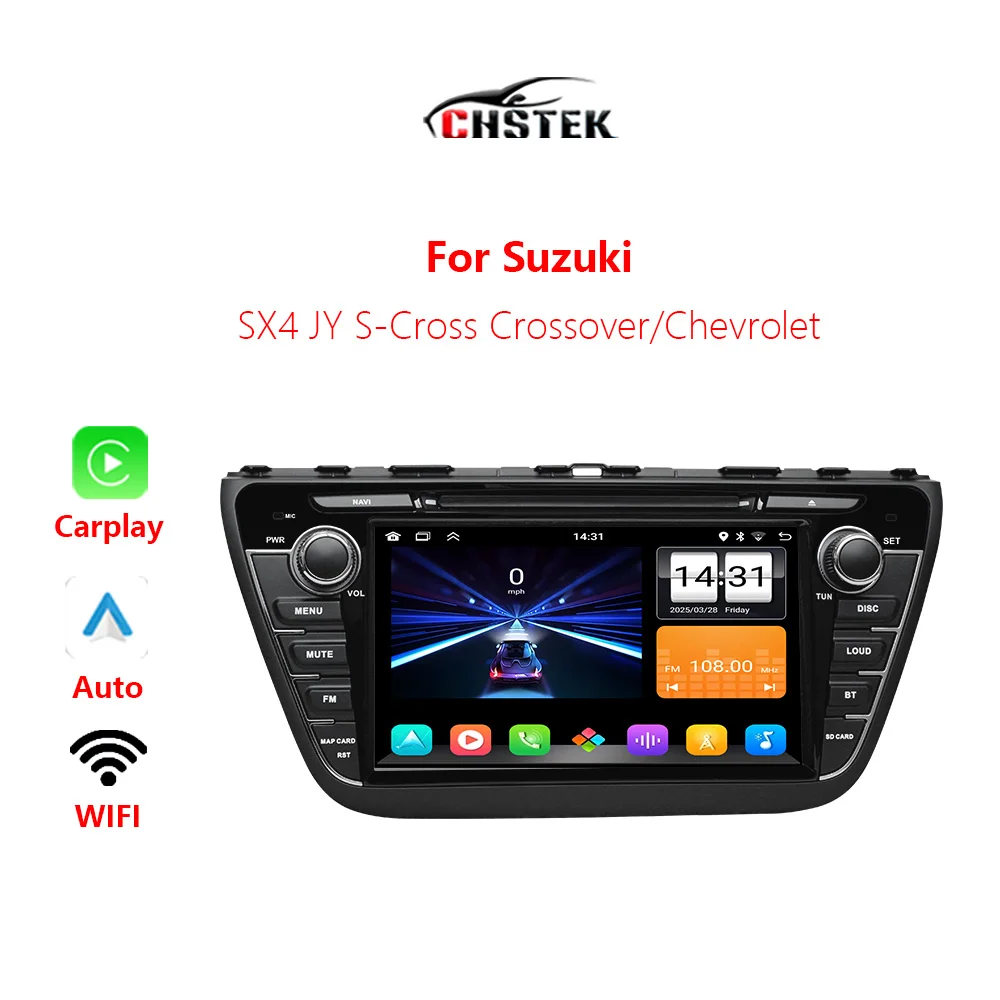 Автомобильный радиоприемник CHSTEK Carplay для Suzuki SX4 JY S-Cross Crossover Израиль Chevrolet Эквадор Android Автонавигация Bluetooth WIFI GPS