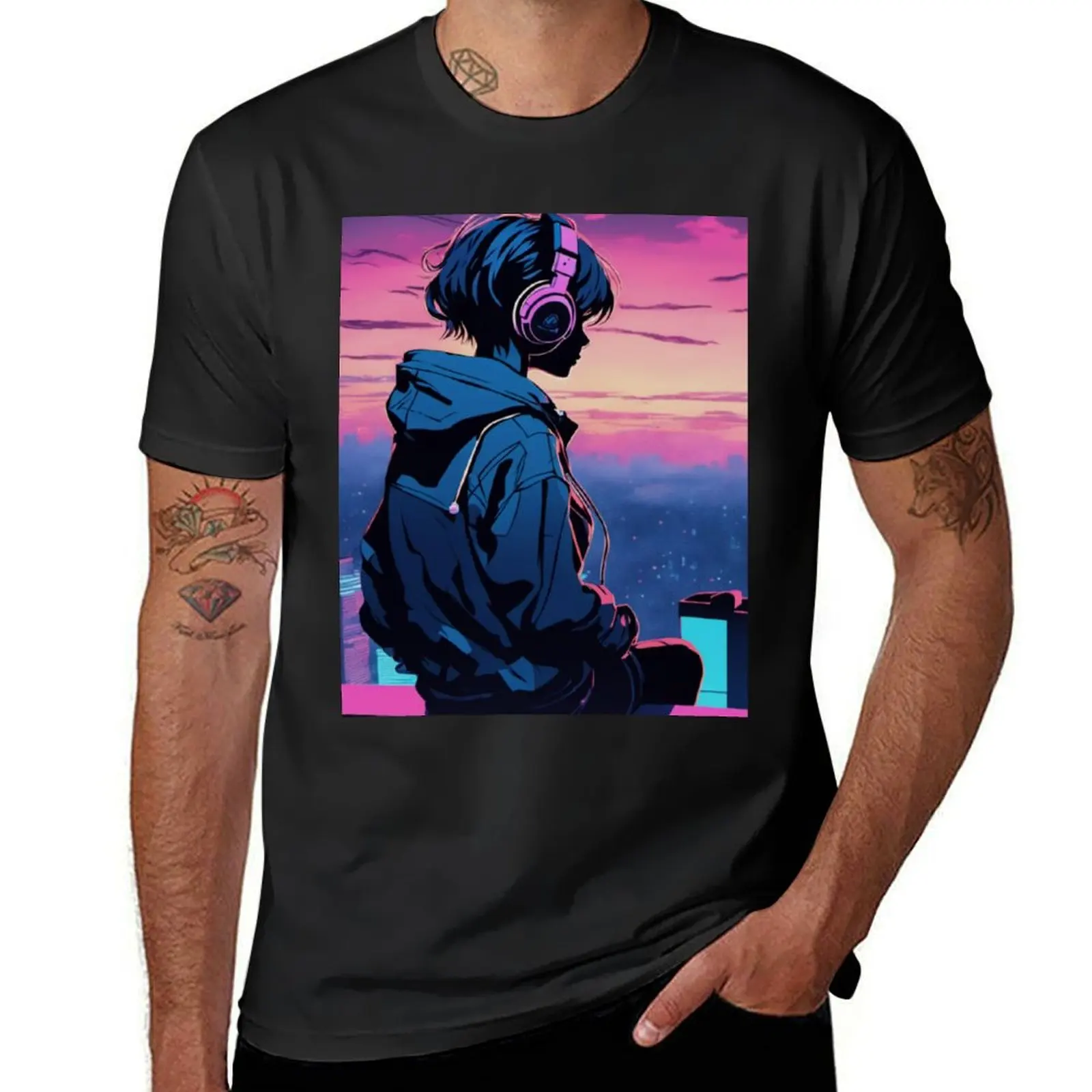 Neon City Music T-Shirt shirts graphic tees customs t shirts for men pack