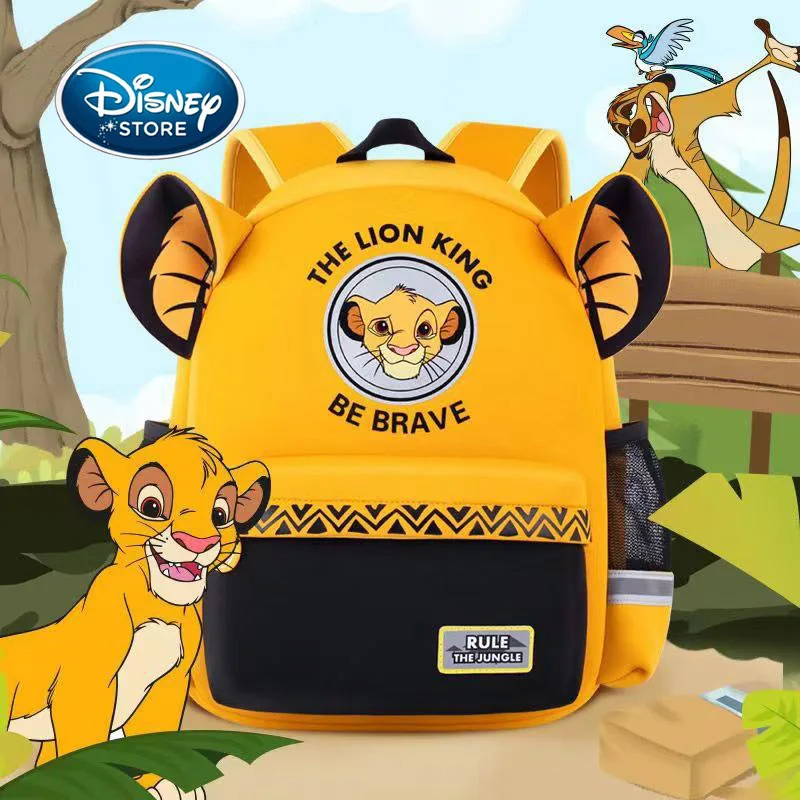 Disney The Lion King Children Kindergarten Backpack 3-6 Year Old Boys Girls Baby Double Shoulder Bag Schoolbag