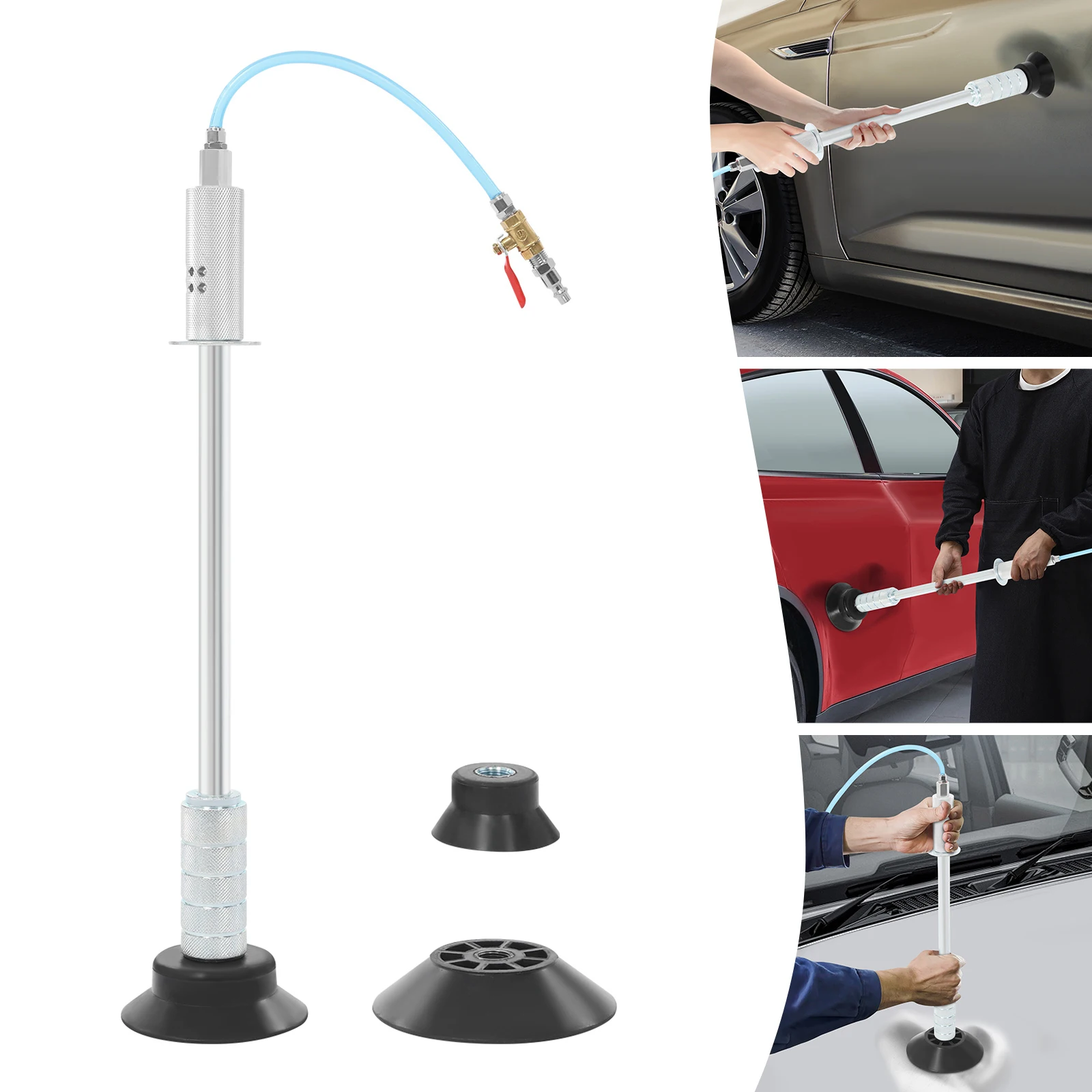 

Pneumatic Dent Puller,Air Suction Bearing Puller Kit with Suction Cups&Hose,Auto Body Dent Repair Tool for Car,Hail Damage