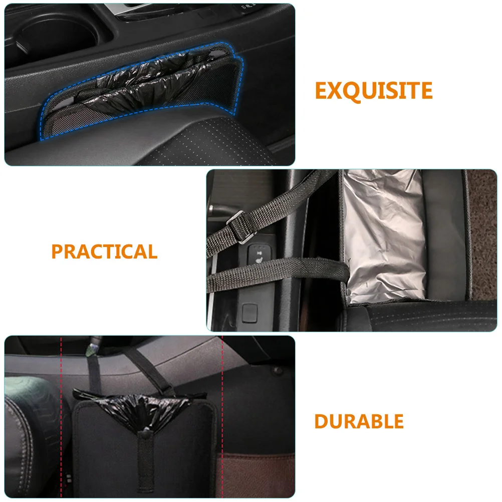 

Car Trash Can Foldable Collapsible Vehicle Waste Bin For Seat Floor Headrest Mounting Road Trip Essential Garbage Container