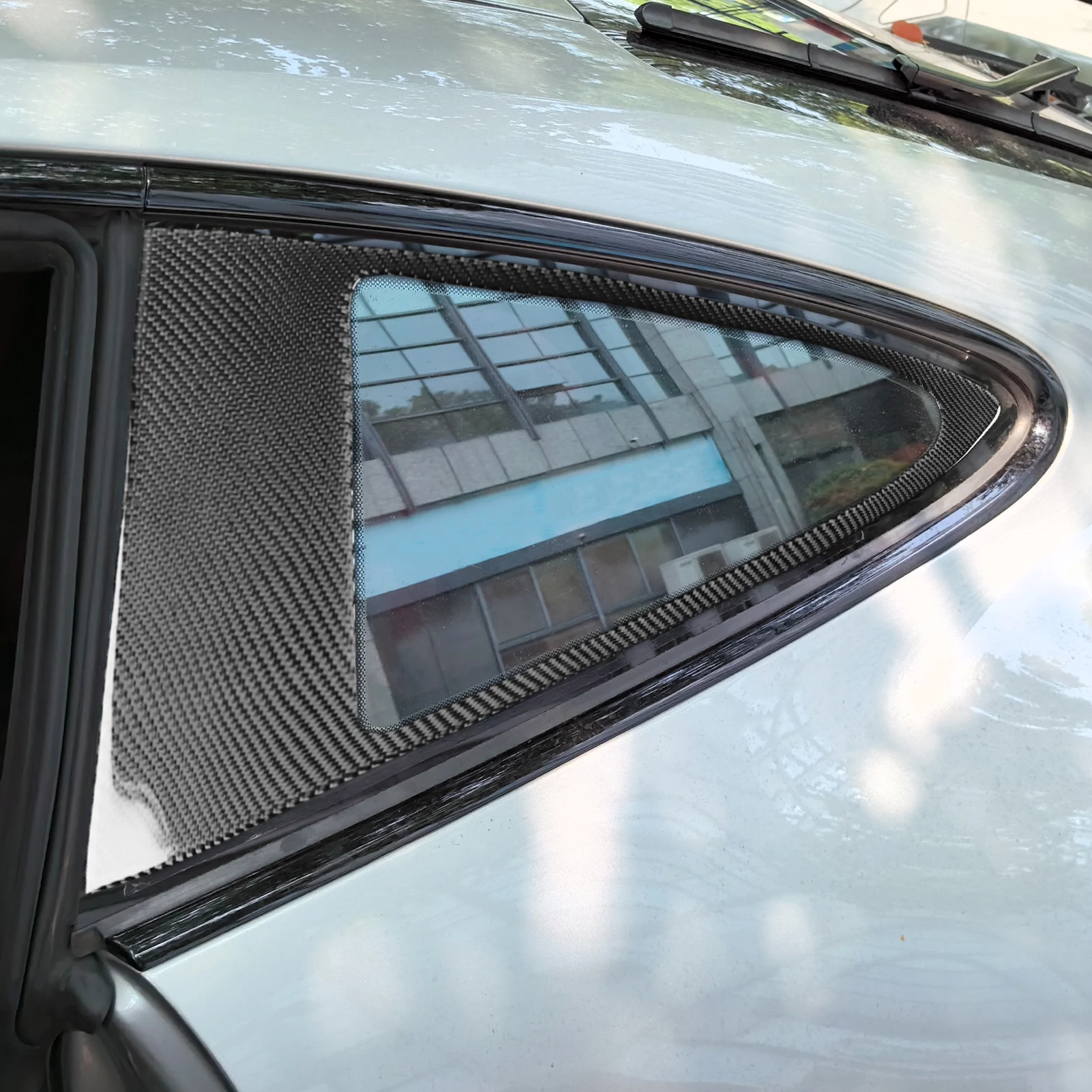 For Porsche 911 992 2019-2024 Real Carbon Fiber Exterior Triangular Window Panel Cover Trim Car Decoration Accessories Sticker