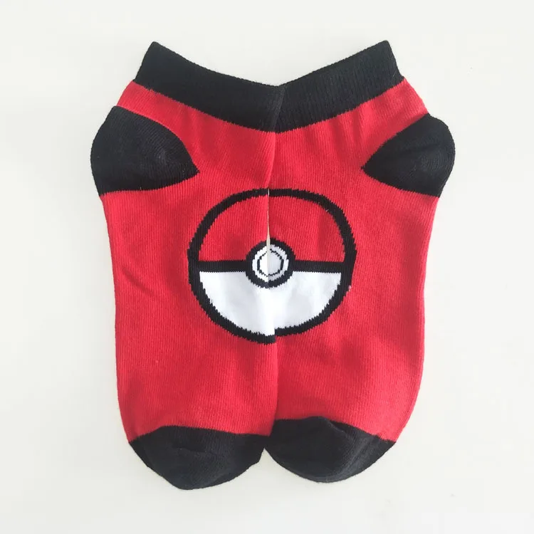 Anime Pokemon Figures Pikachu Snorlax Eevee Bulbasaur Charmander Summer Adult Cotton Breathable Boat Socks Birthday Gifts