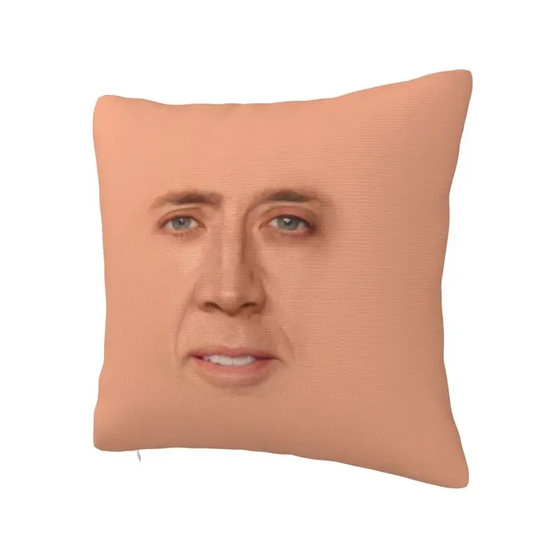 Nicolas Cage Meme Pillow Case Decoration Nordic Funny Chair Cushion Square Pillowcase