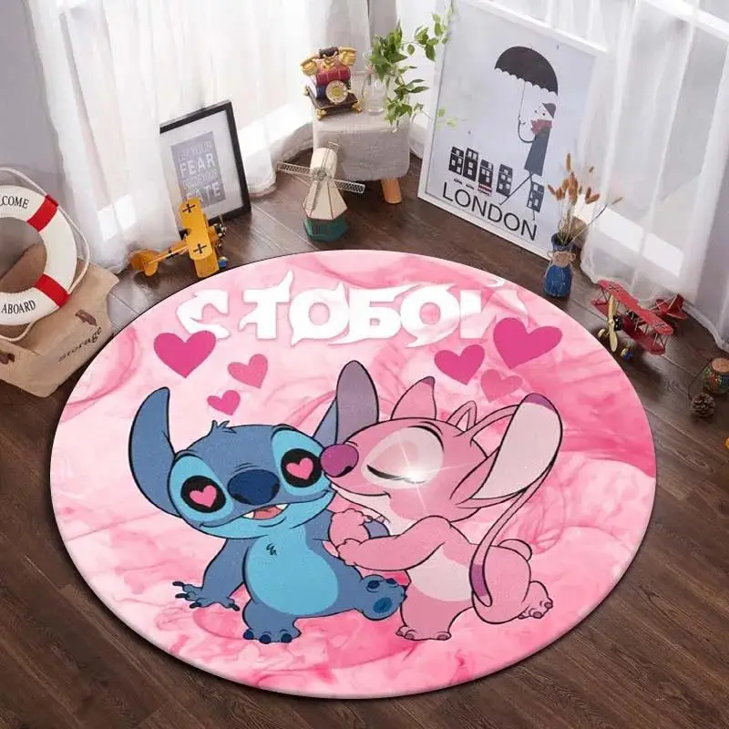 Disney Kawaii Stitch Anime mata Cartoon dywanik dywanik do salonu sypialnia dla dziewczynek pokój dziecięcy wystrój pokoju dziecięcego