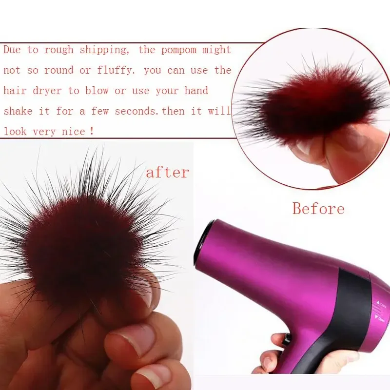 25/30/35/40mm Naturalne futro Pompon Ball Mink Pom Poms Soft Mink Pompon DIY Materiał Kolczyki Akcesoria Dekoracje Odzież Dostawy