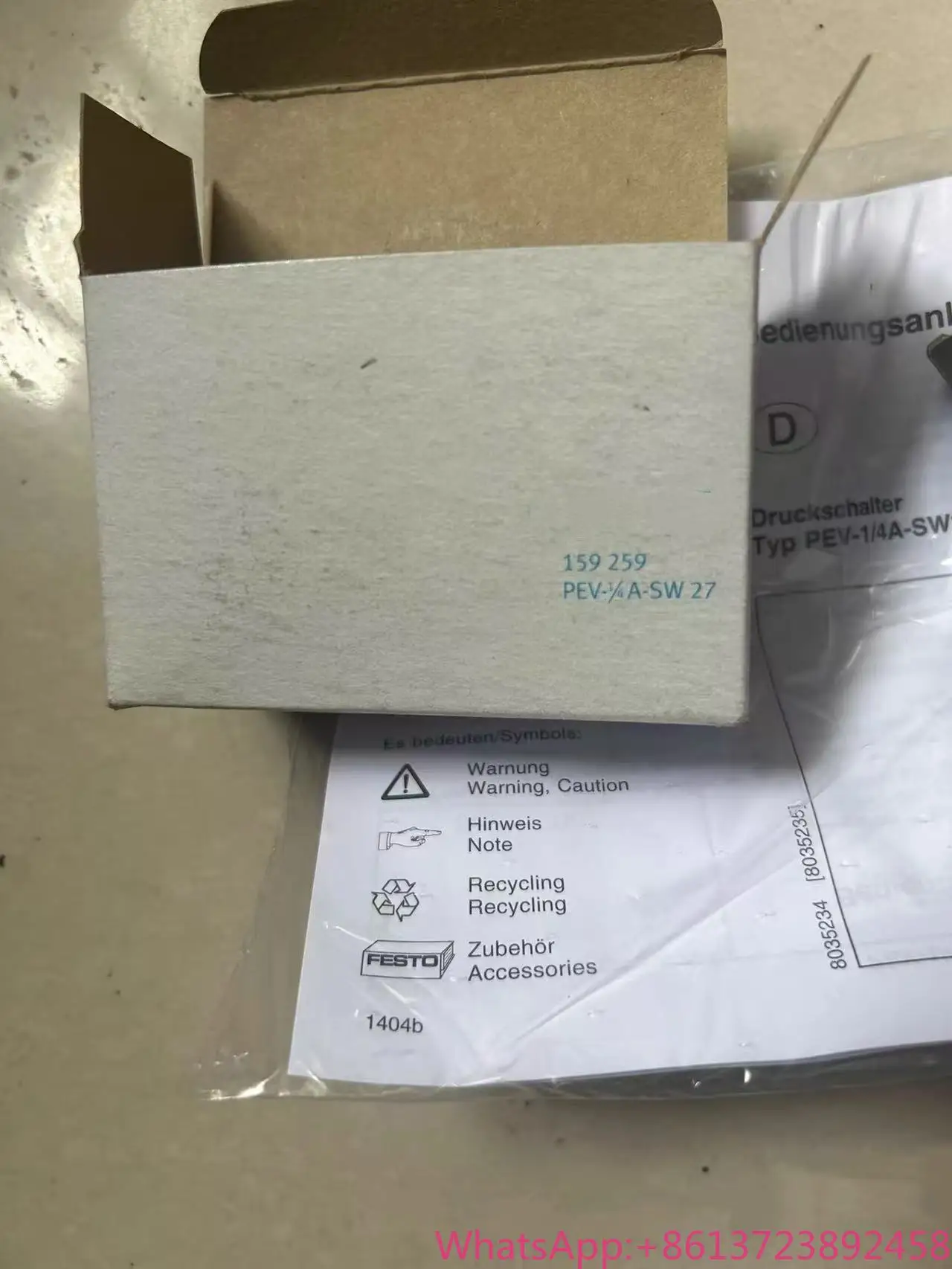 

Brand New PEV-1/4-A-SW27 159259