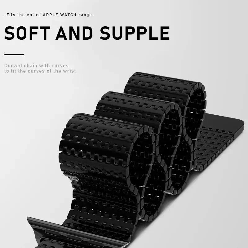 شبكة معدنية مغناطيسية لساعة أبل ، سوار من الفولاذ المقاوم للصدأ لساعة iWatch SE6 5 ، Ultra 2 ، 49 ، 42 ، 44 ، 45 ، 40 ، 41