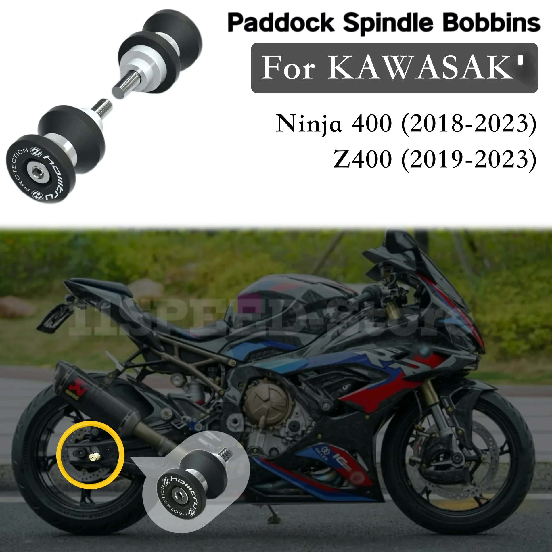 

Paddock Stand Bobbins Screw hole matching For Kawasaki Z400 Ninja400 2018-2023 motorcycle accessories for protection