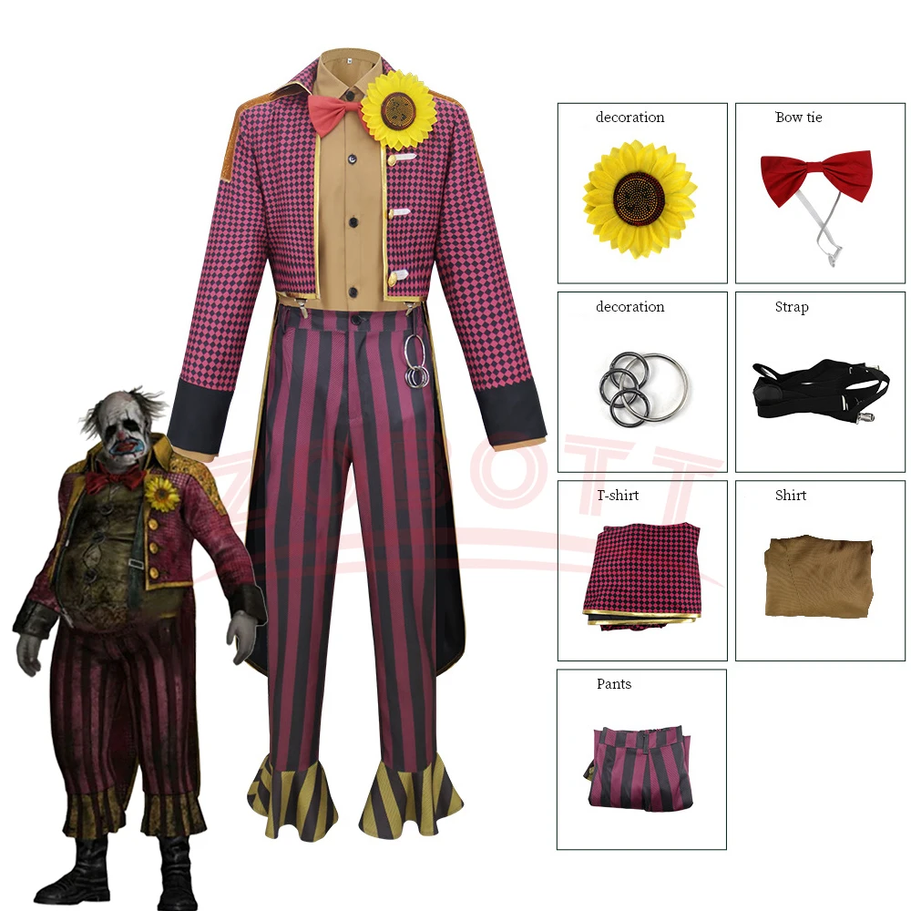 

THE CLOWN Cosplay Costumes Game Dead Daylight Role Play Uniform Halloween Carnival Party Outfit Halloween Joker Cosplay Full Set