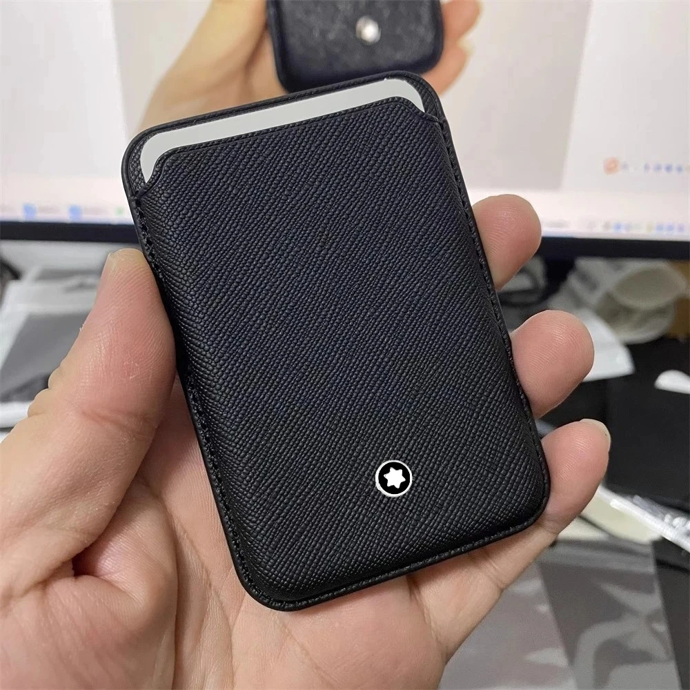 بطاقة جلدية قوية مغناطيسية بسيطة لهاتف آيفون 17 برو ماكس 16 15 14 13 12 Magsafe محفظة حافظة للبطاقات فتحة الجيب
