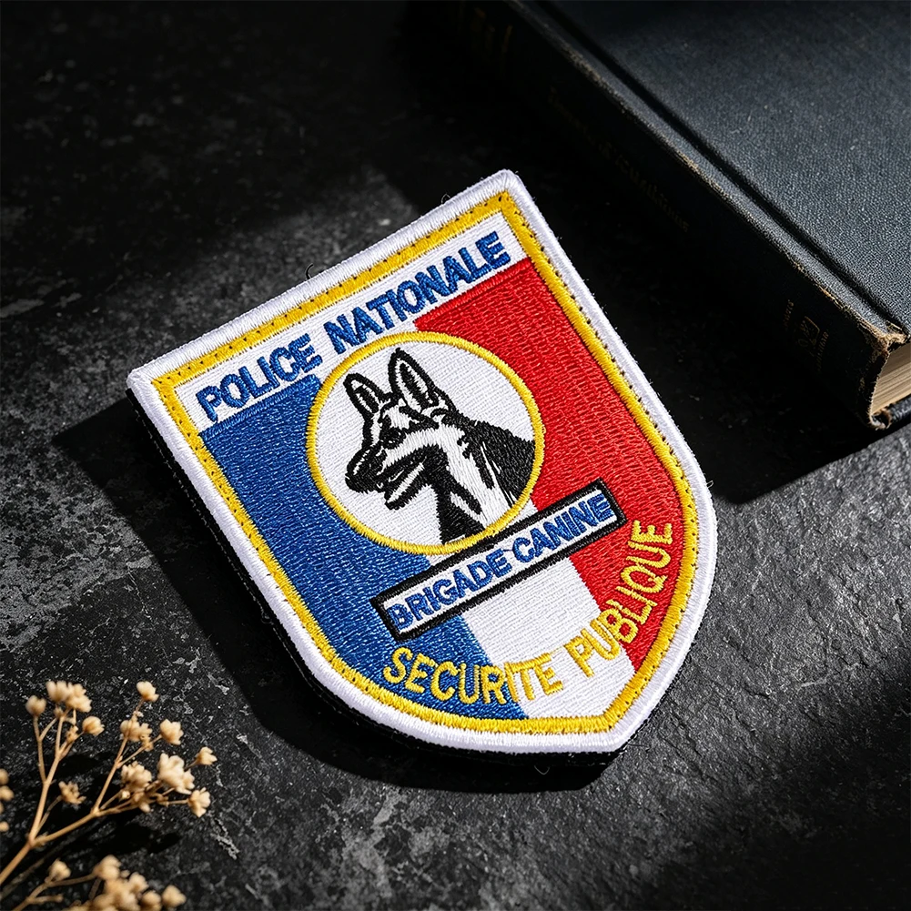 Bestickte Abzeichen für Diensthunde mit Hundepfotenabdruck, K9-Klettverschluss-Patch, Patrouille-Emblem, Etikett für den besten Freund – Detail 6