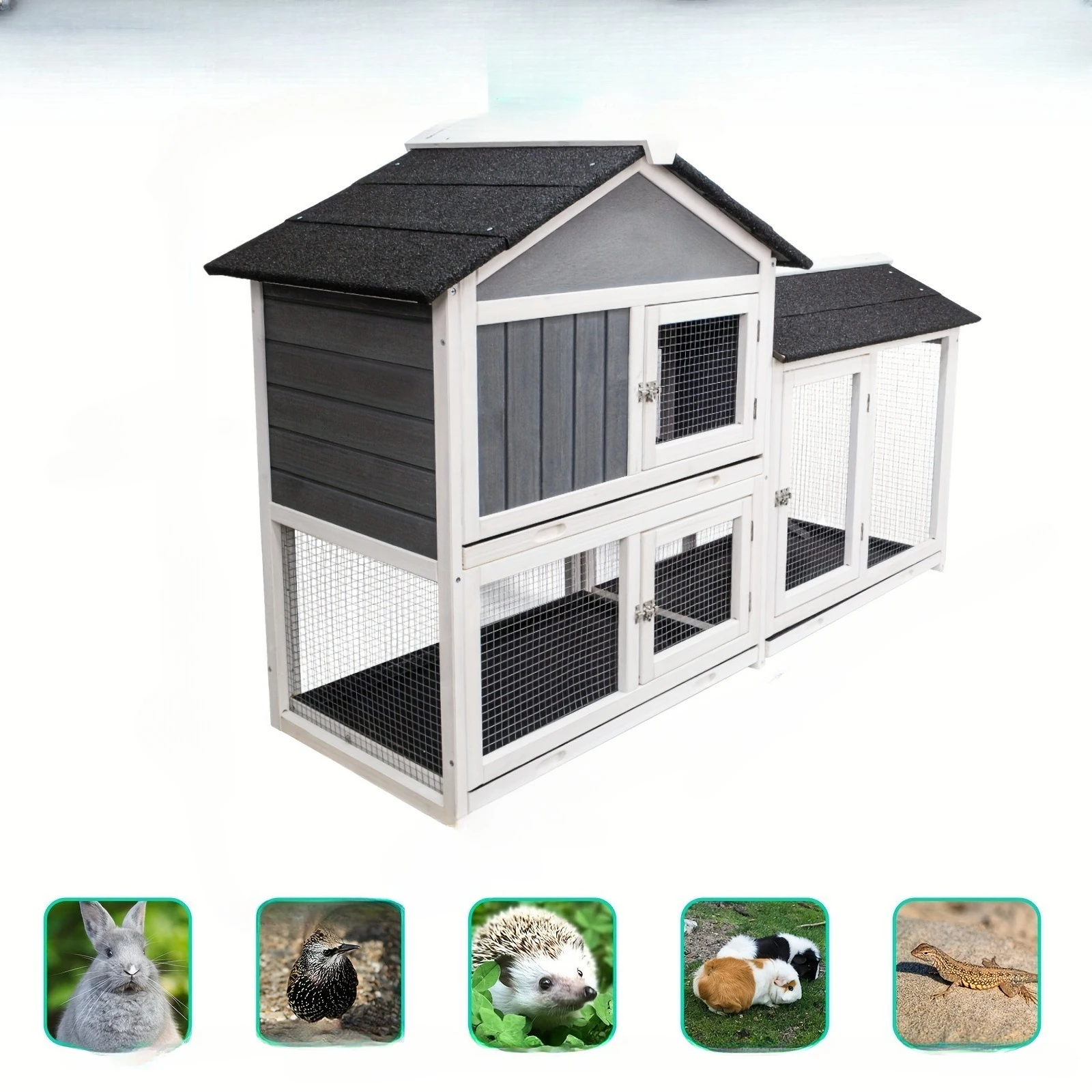 

Deluxe Multi Level Rabbit Hutch with pull Out Tray