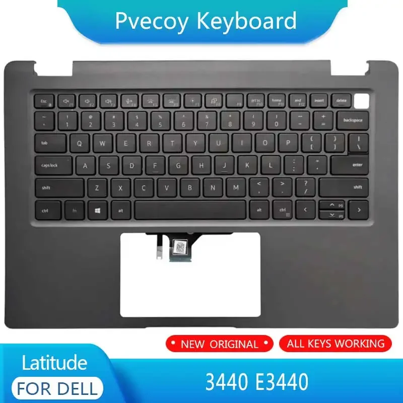 

New For Latitude 3440 E3440 Palmrest Upper Case C Cover Shell With US Backlit Keyboard