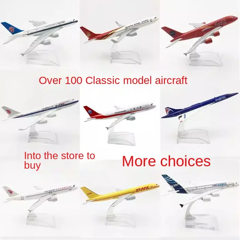 16CM Simulation Aircraft Model Alloy Solid Domestic and Foreign Airbus Air China B747 Southern Airlines A380 Toy Ornaments