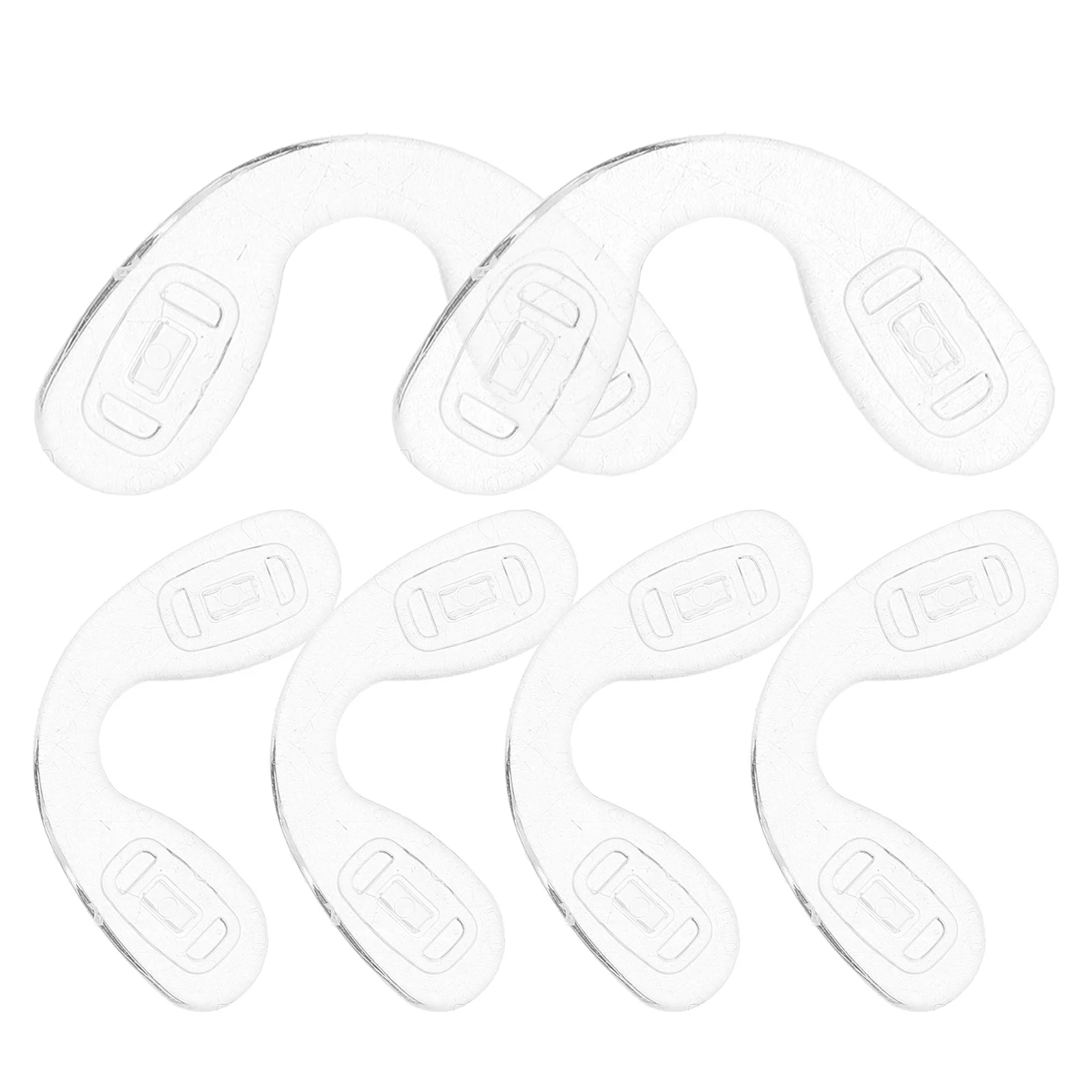 6Pcs Clear Silicone Nose Pads U Shaped Eyeglass Nose Pieces Replacement Easy Install Compatible with Most Frames
