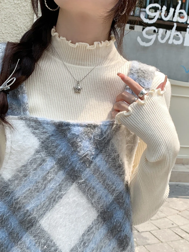 Turtleneck Slim‑Fit Tight Long‑Sleeve Knit Women Pullover 2026 Autumn Winter New Chic Versatile Sweater Layering Basic Knit Tops