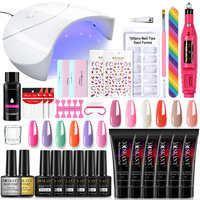 MOSKANY Nail Polish Set with UV/LED Lamp Nails Electric Drill Semi-Permanent Gel Varnish Art for Professional Full Manicure Kit