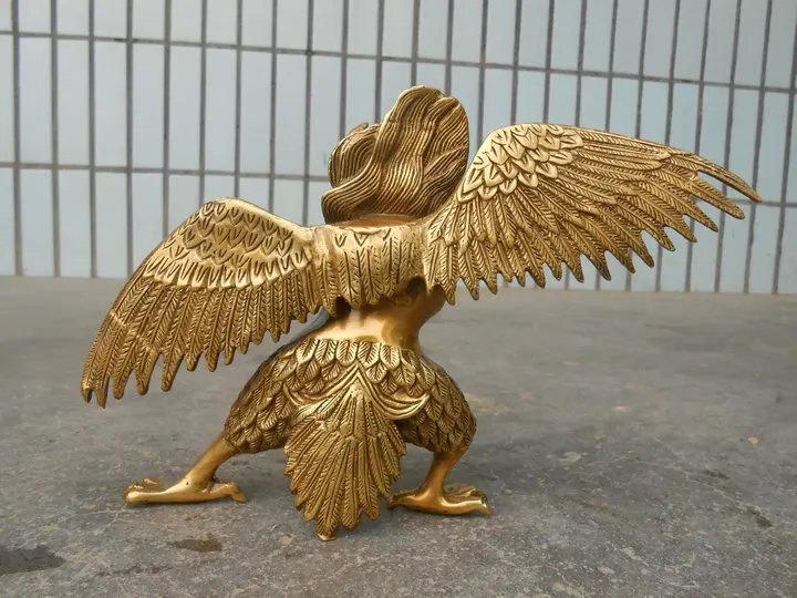 GOOD Buddhism statue # 25cm large # HOME Talisman efficacious Protection # Buddhist brass suparna suparnin Garuda Dhwaja statue