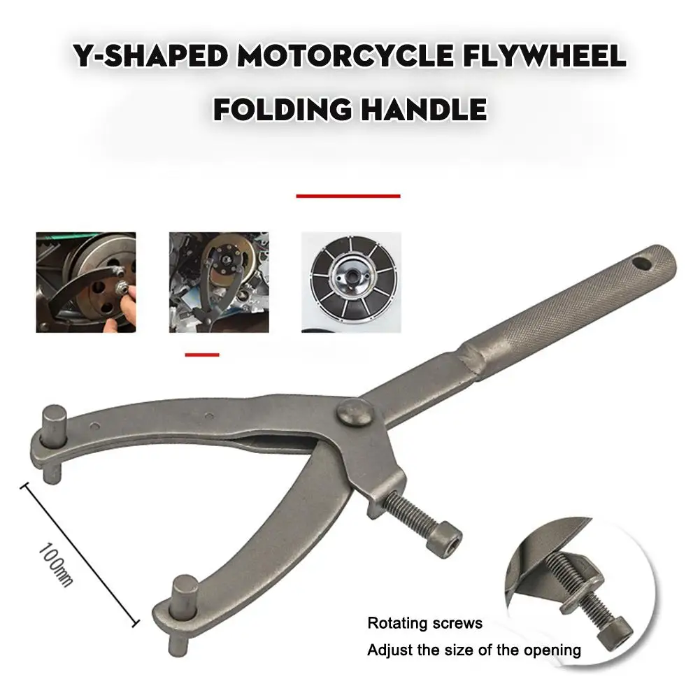 Wrench Flywheel Universal Variator Clutch Holder Remover Puller Y-type Scooter Tool Repairing Motorcycle Atv Spanner Adjust X5v6