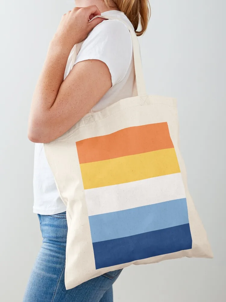 AROACE Flag (orange and blue) Aro Ace Aromantic Asexual Queer Pride LGBTQ+ Tote Bag canvas bags hand bag shopper bags for women
