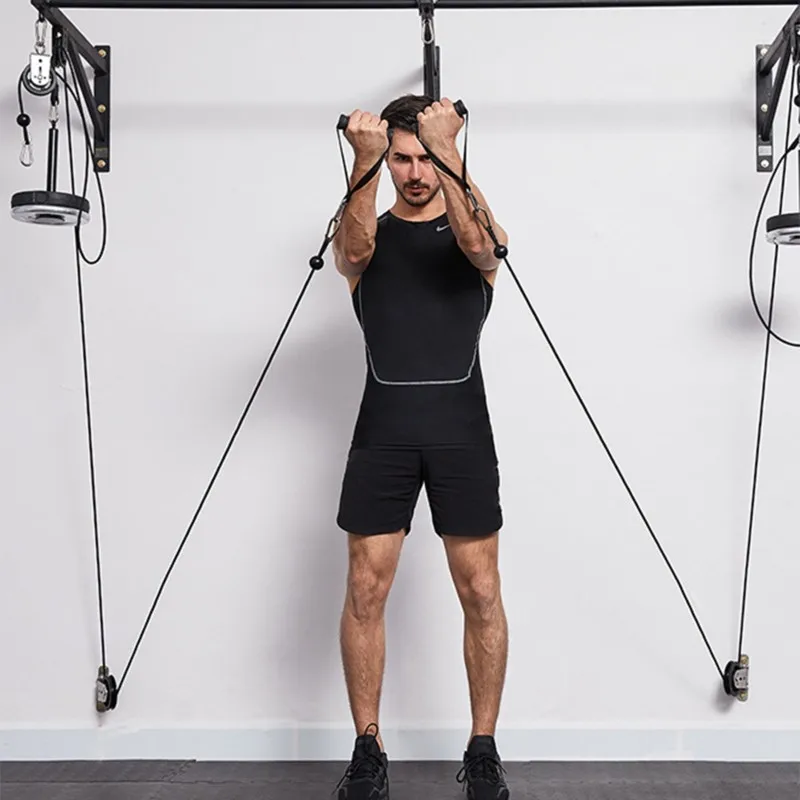 【Electronic-Accessories】Bodybuilding Pulley Rotating Silent Pulley Wall Mount Home Gym Lat Lift Cable Muscle Pulley Mute Swivel