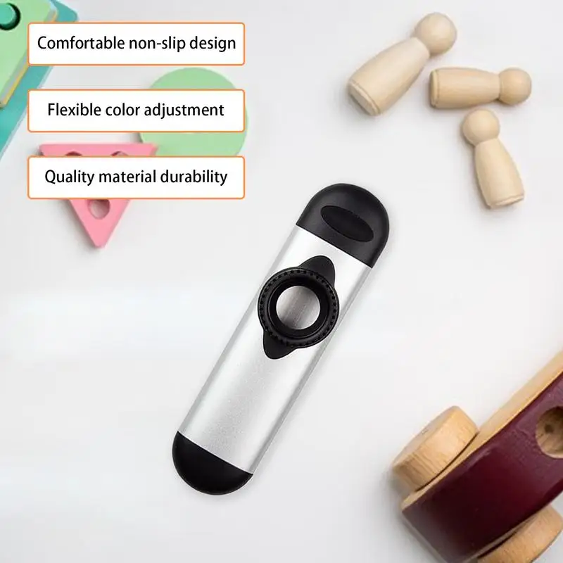 Upgrade Metal Kazoo Non-Slip Portable Metal Kazoo Aluminum Alloy Kazoo Musical Instruments Toy Flexible Tone Adjustment