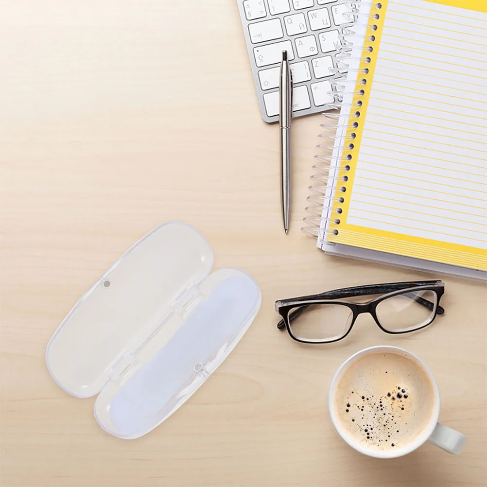 

3Pcs Meticulous Workmanship Frosted Glasses Cases Lightweight Spectacle Open Close Plastic Glasses Case
