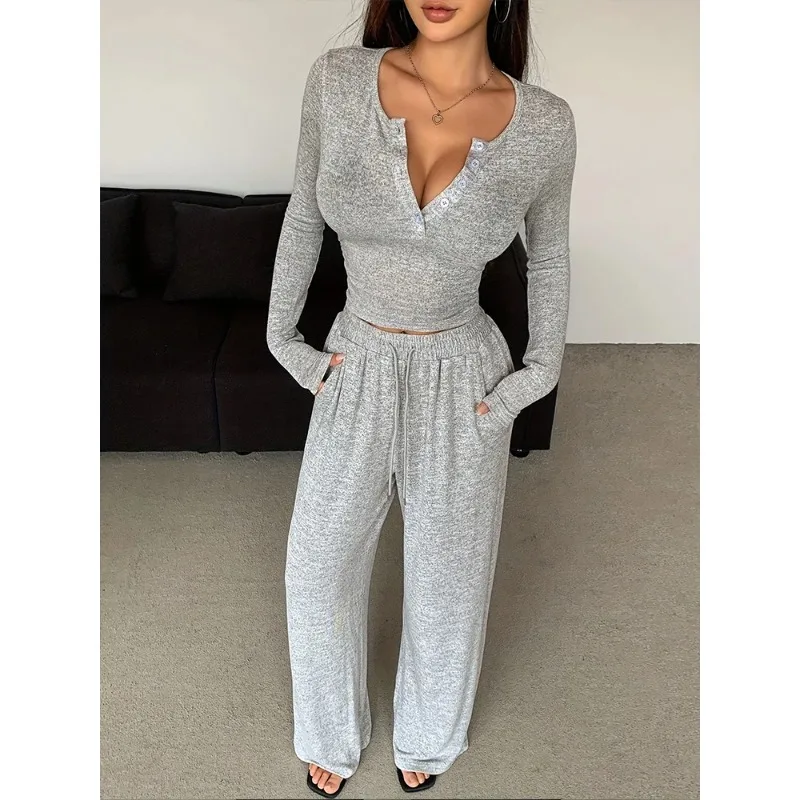 Femmes hiver printemps solide survêtement ensemble costumes tenues 2 deux pièces survêtement pantalon ensemble pour femmes femme