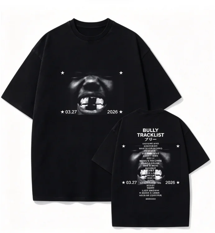 2026 new Dual‑Sided Album Cover Portrait Graphic Print High‑Quality Comfort Loose Street‑Style Short‑Sleeve Tee