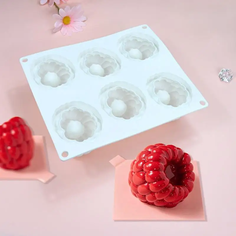 Silicone Raspberry Cake Mold 1pc Non Stick Fruit Design Bakeware Perfect for Jelly Candy Dessert Making view 6