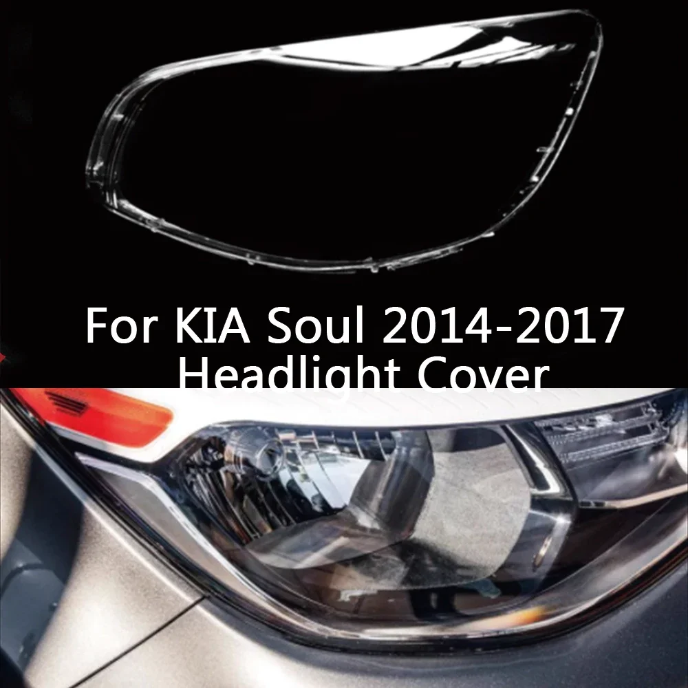 

HTTCY Car Headlight Cover For Kia Soul 2014 2015 2016 2017 Headlight Cover Lens Shell Lampcover Lampshade Headlamp Light mas