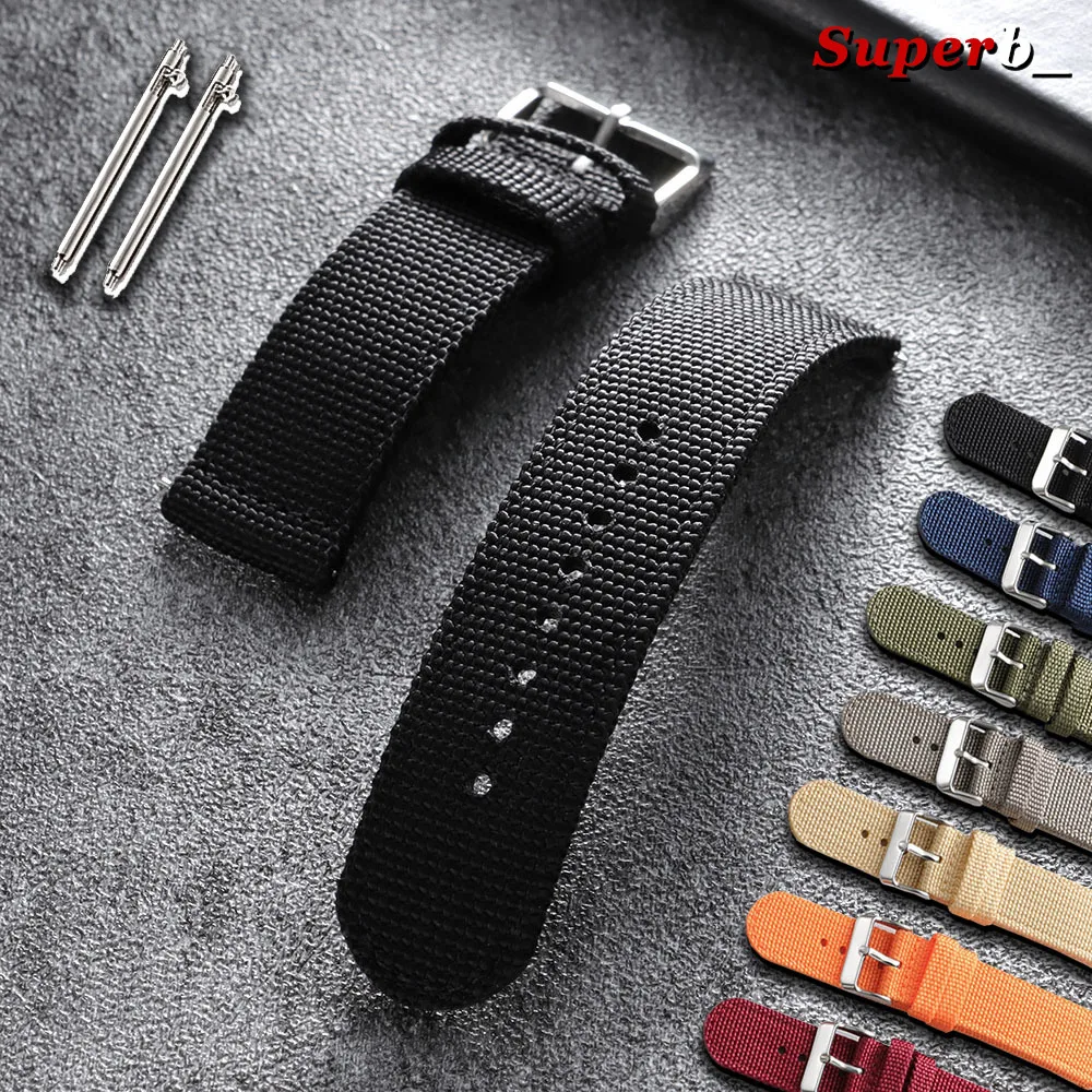 Nylon-Uhrenarmband für Seiko Army Military Canvas, gewebtes Nylonarmband, Schnellverschluss-Armband, Herren-Sportuhrenarmbänder, 18/20/22/24 mm