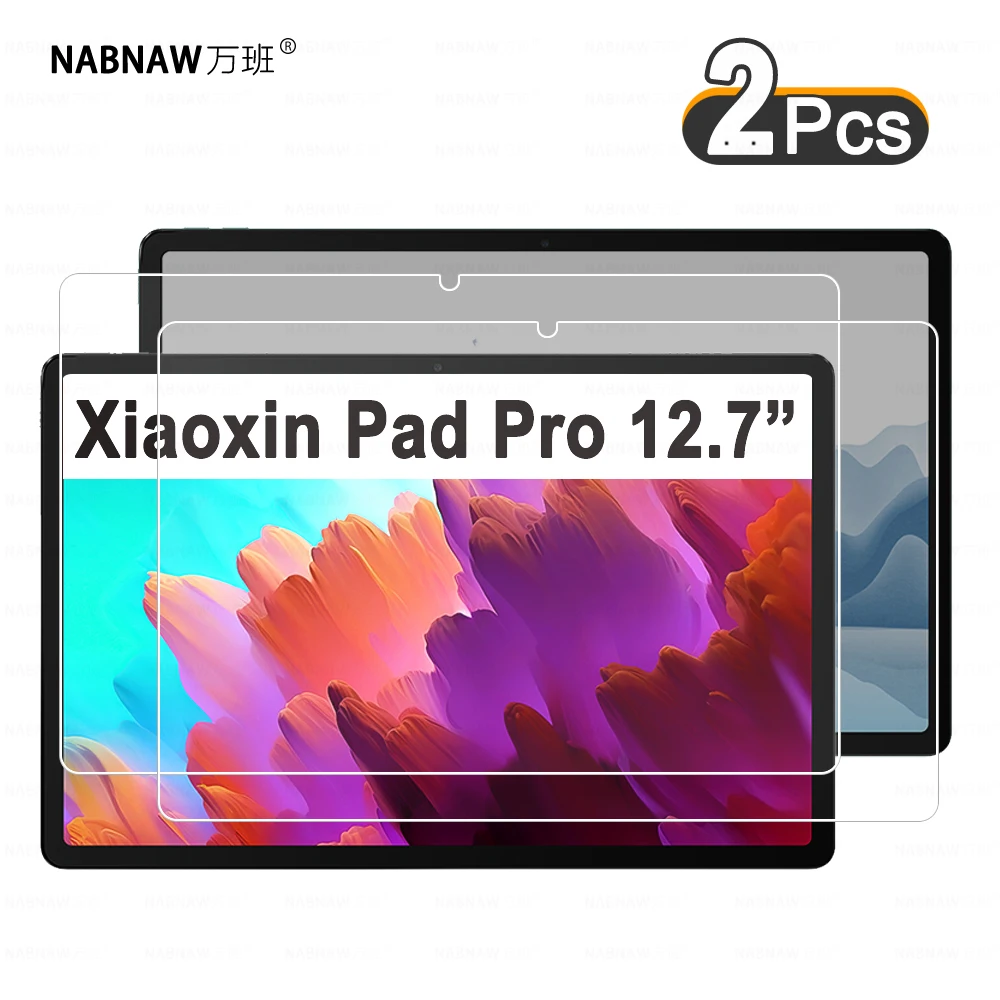 2 Stuks Hd Krasbestendig Schermbeschermer Gehard Glas Voor Lenovo Xiaoxin Pad Pro 12.7-Inch 2023 Tablet Beschermende Film