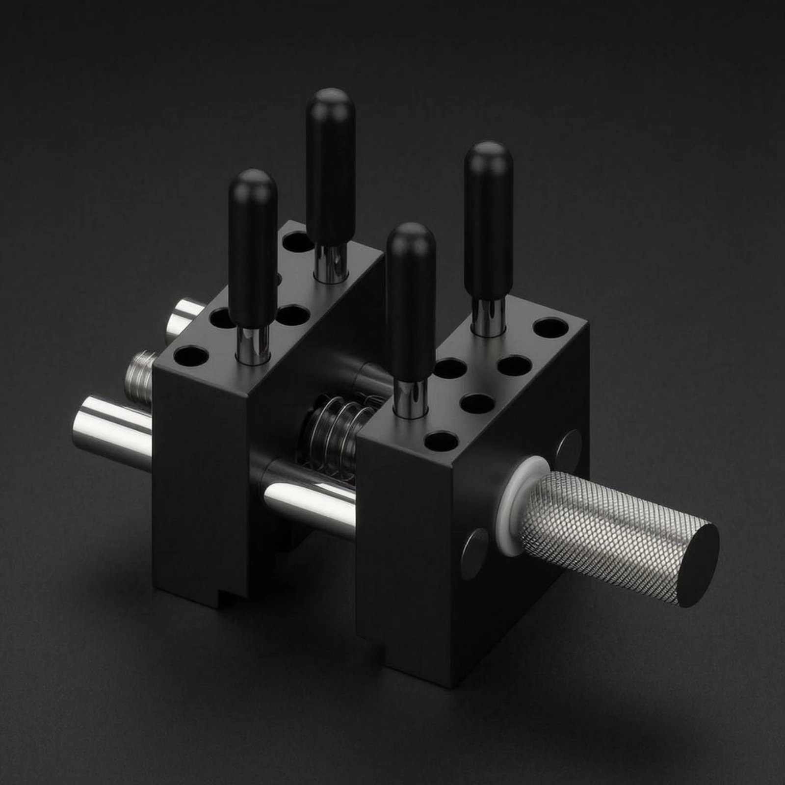 Handheld Metal Vise Knurled Knob Mini Bench Vise Workshop Gear Peg Holes