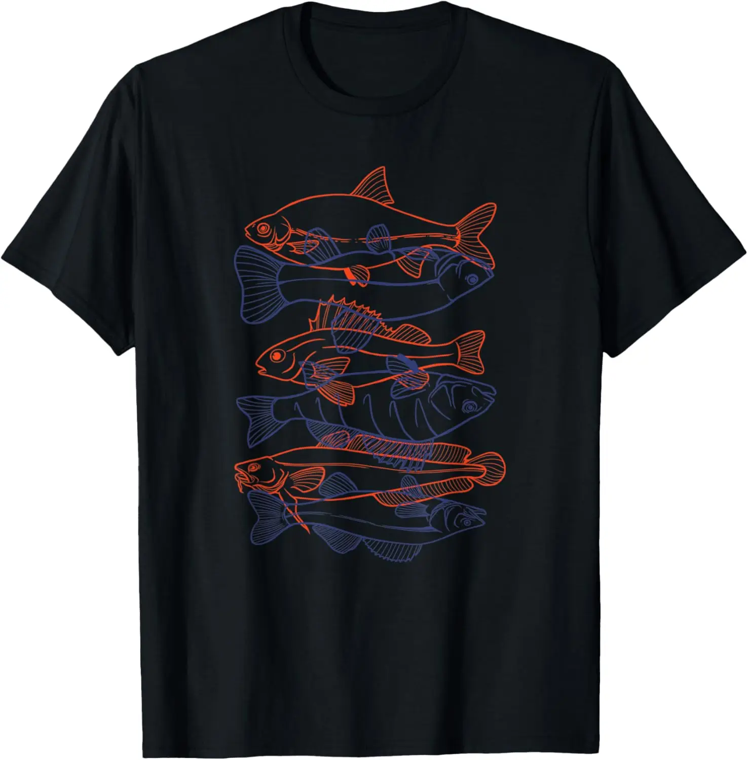 

Футболка с графическим рисунком Line Art Fishes Minimalist Aesthetic Fish Artsy