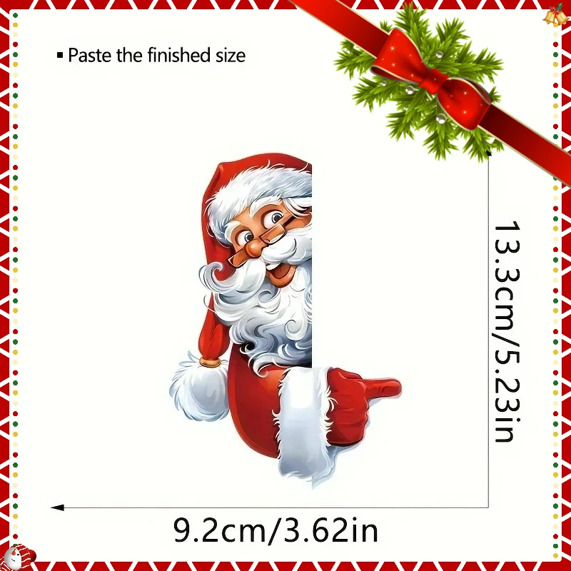 

1PC Christmas light switch decoration with a playful peek of Santa Claus and glowing switch panels