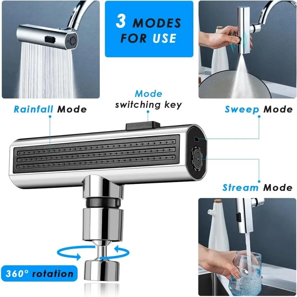 New Kitchen Faucet Waterfall Stream Sprayer Head Sprayer Filter Diffuser Water Saving Nozzle Faucet Connector Tap Accessorie