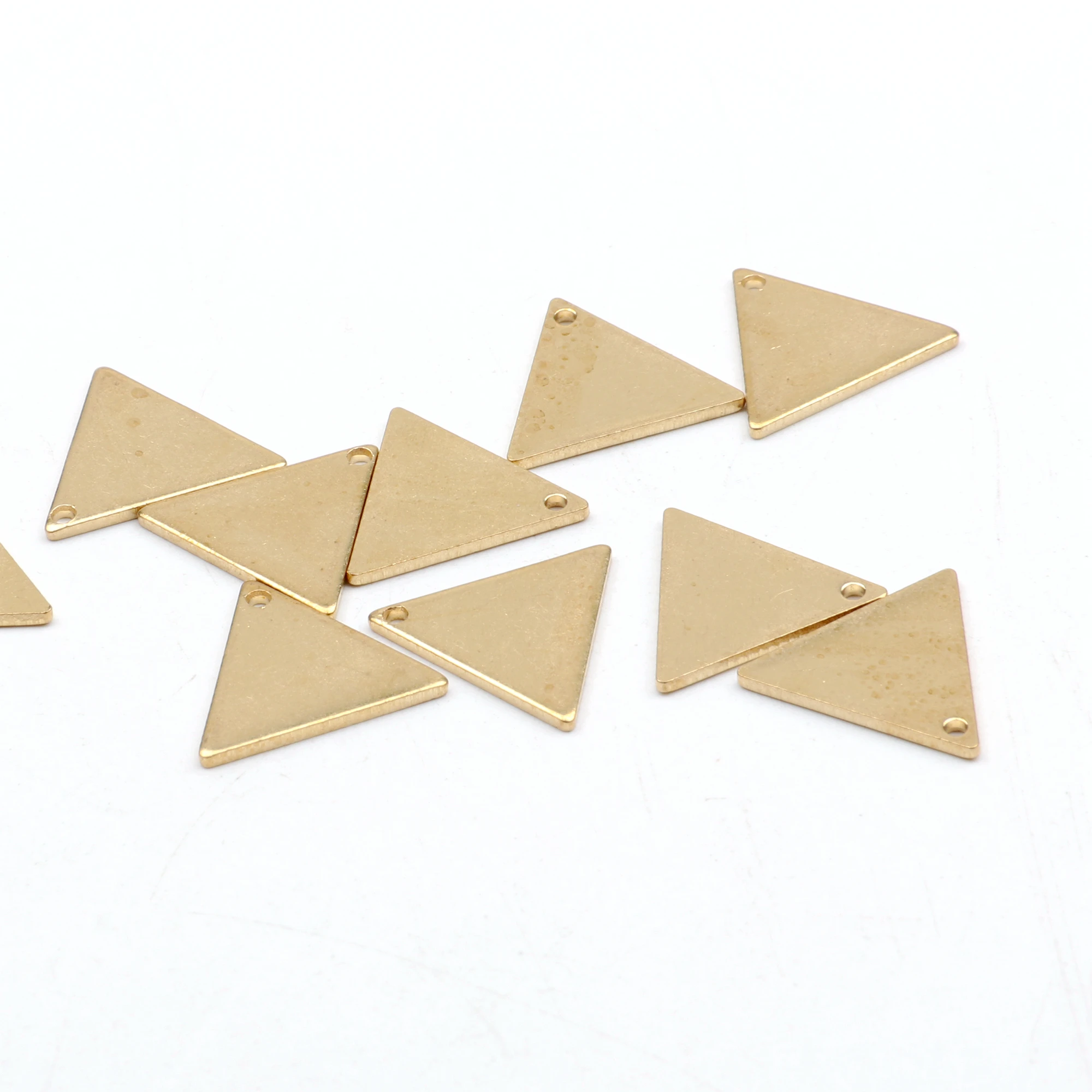 Hammered Brass Charms,Triangle connector,Findings Accessories For Diy Earrings Necklace Bracelet DIY Making,Jewelry Supplies