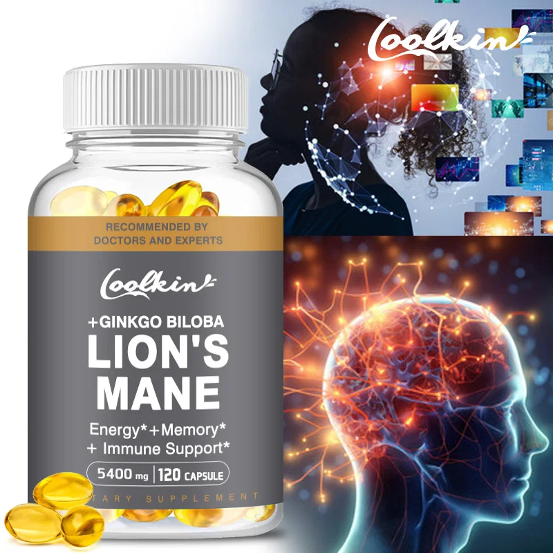 Lion\'s Mane Mushroom Capsules - Enhance The Immune System, Improve Memory, Protect Brain Nerves, Relieve Stress