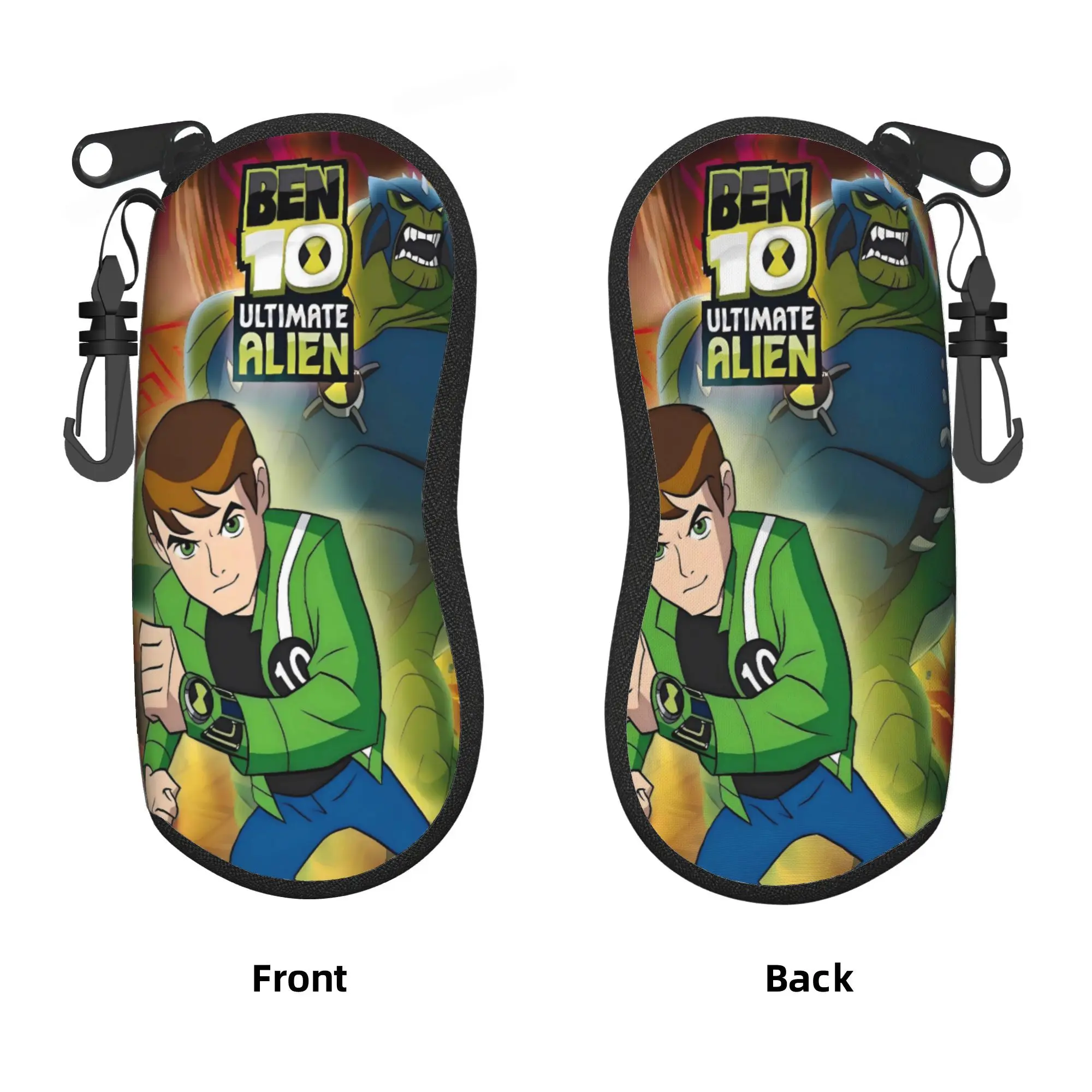Ben 10 Omnitrix Glasses Case  Key Chain Sunglasses Pouch Unisex Pocket Eyeglass Cases Cover Fashion Eyewear Organizer