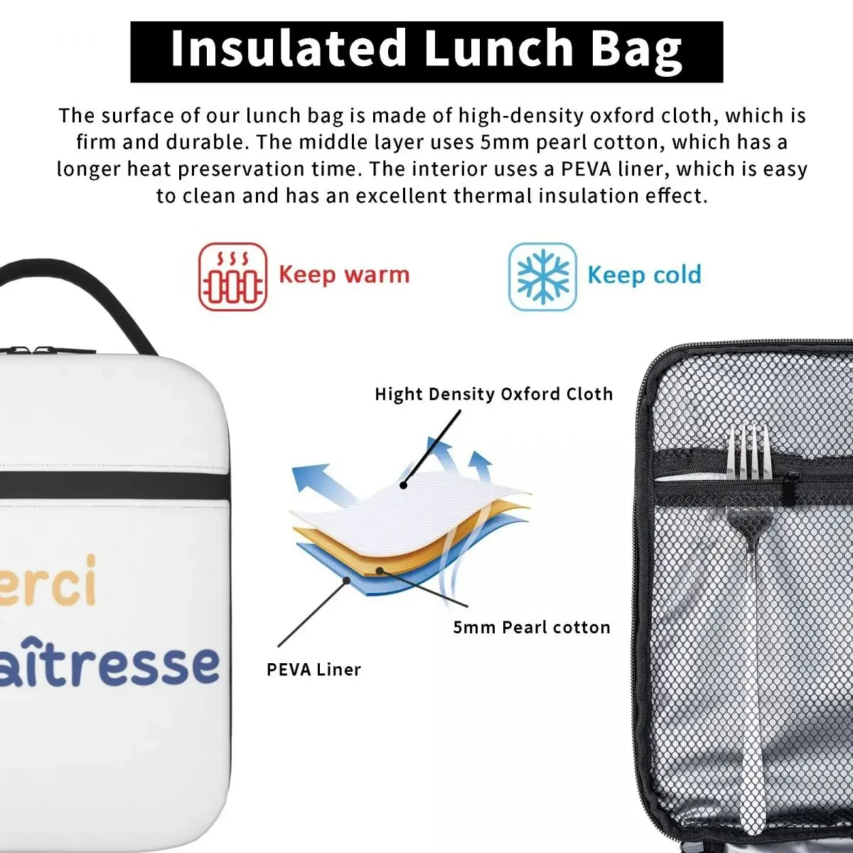 Mistress Lunch Bag For Women Floral Letter Graphic Lunch Box Casual Office Cooler Bag Insulated Waterproof Tote Food Bags