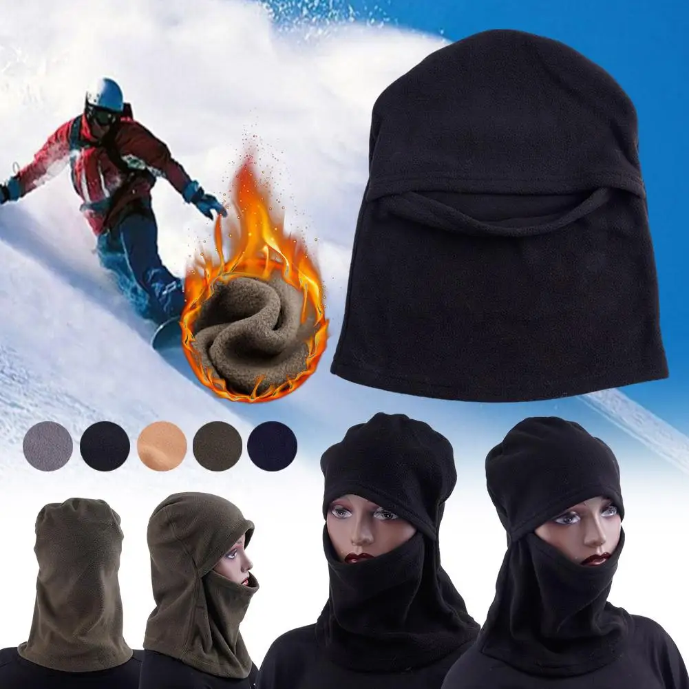 Winter Polar Coral Fleece Balaclava Men Face Mask Neck Warmer Beanies Thermal Head Cover Tactical Military Sports Scarf Ski Caps