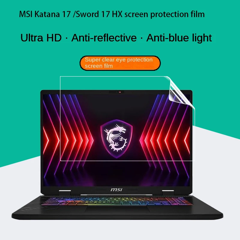 

Для MSI Katana 17 HX пылезащитная пленка для клавиатуры 17,3-дюймовый ноутбук Sword 17 HX/Vector 17 HX защитная пленка для экрана закаленная пленка