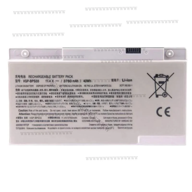 Hd 11.4v 43wh 3760mah nova bateria do portátil VGP-BPS33 para sony vaio SVT-14 SVT-15 t14 t15 bps33 svt1511m1e svt14