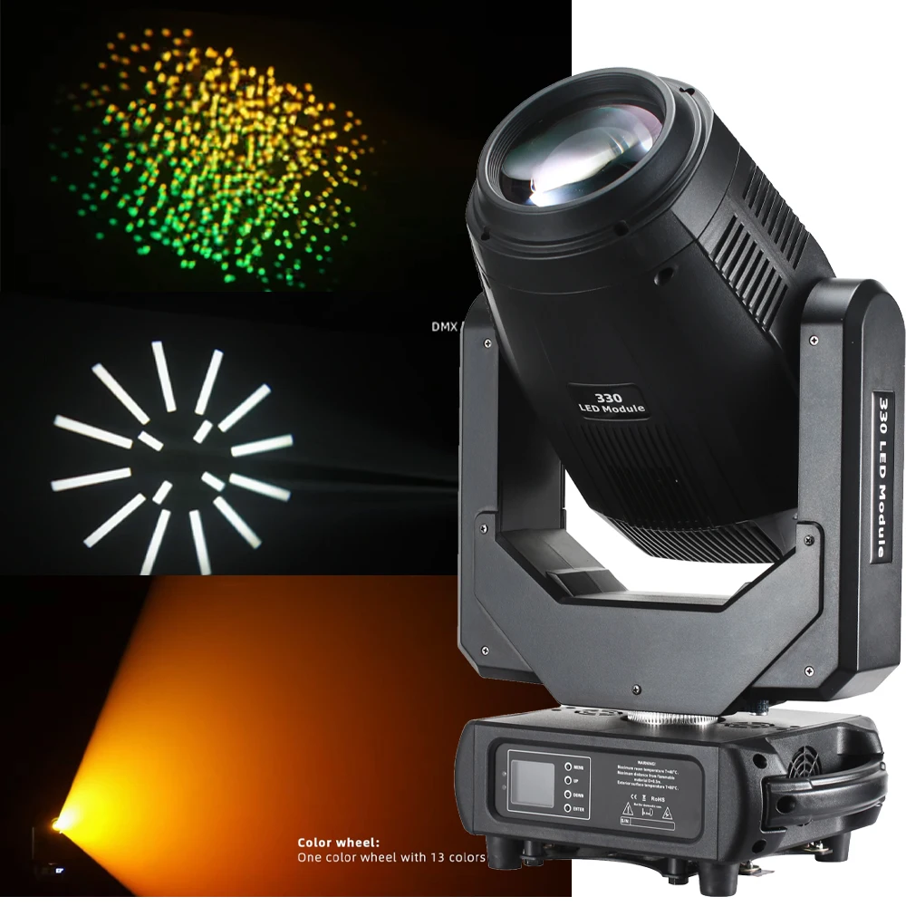 

300 Вт светодиодный луч Gobo Wash с подвижной головкой и зумом, сценический светильник для профессионального DJ-оборудования