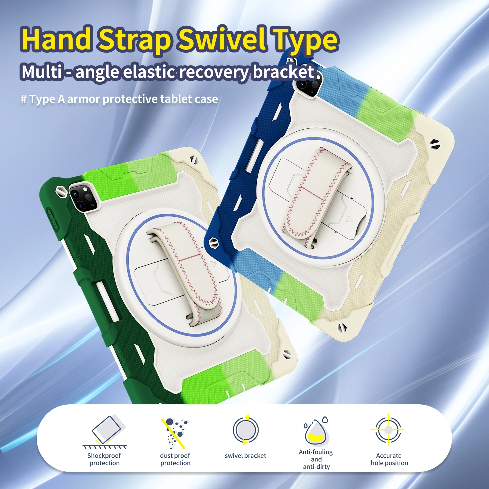 

Rugged Stand Case For iPad Pro Air 11 2025 2024 A16 11th 10.9 2022 10th Air 4 5 10.9 Pro 11 1st 2nd 3rd 4th Gen. Rotating Cover