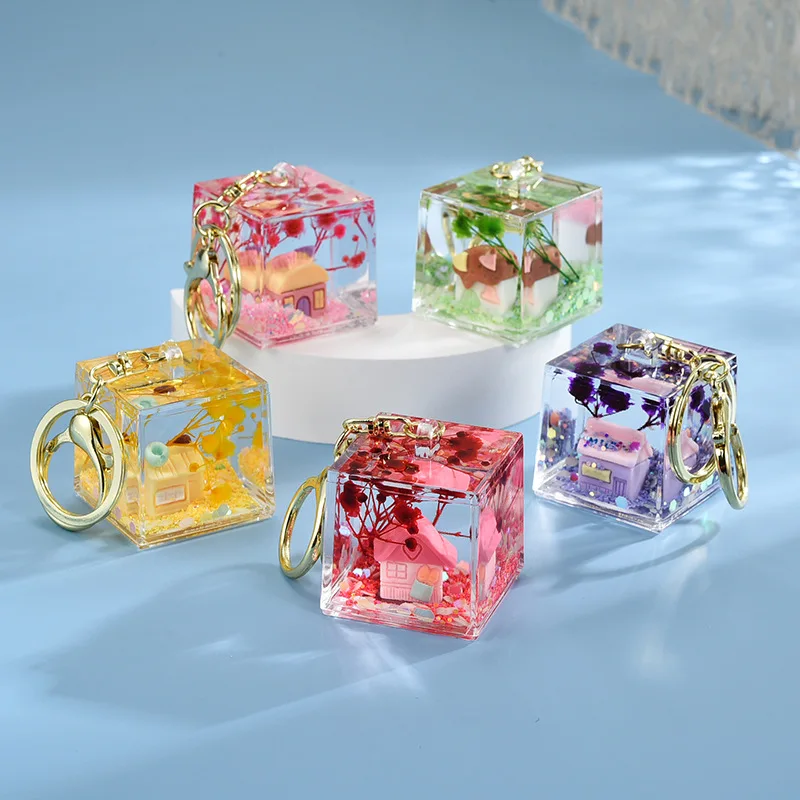 

Брелок для ключей с бутылкой масла зыбучие пески, кулон для ключей, дом, сцена, брелок для пар, подвеска, аксессуары для рюкзака, небольшой подарок, подвески для автомобиля