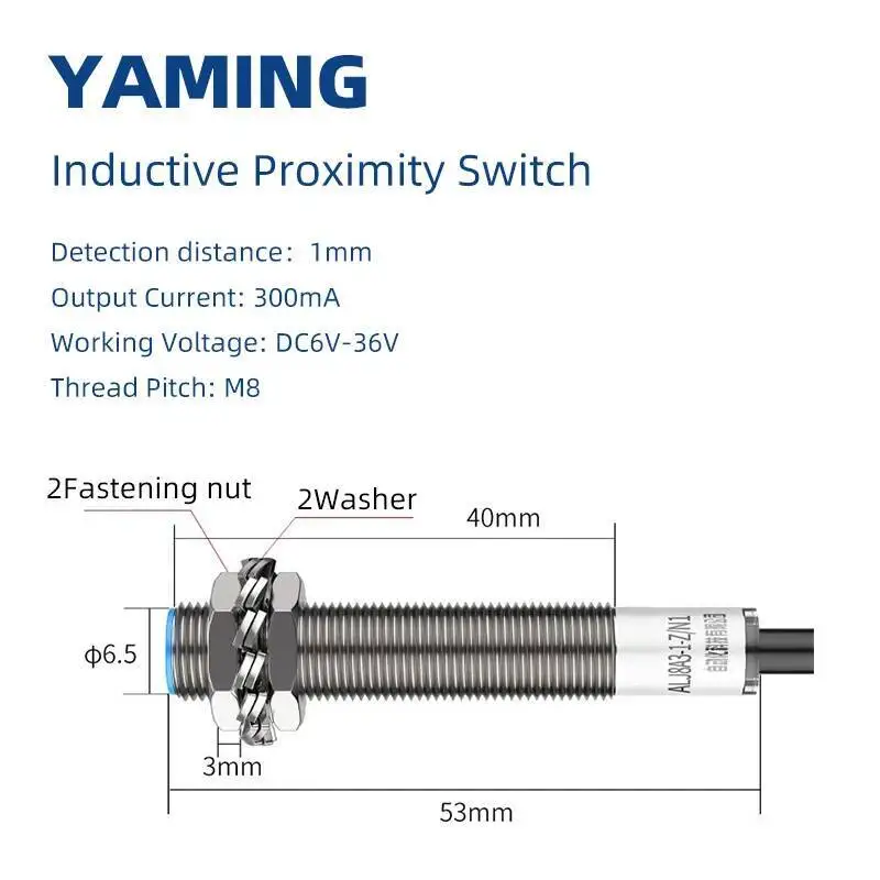 Proximity Switch ALJ8A3-1-Z/A1-A2-D1-P1-N1-N2 ปกติเปิดและปิด NO NC DC NPN PNP M8 Sensor Enhanced อุตสาหกรรม