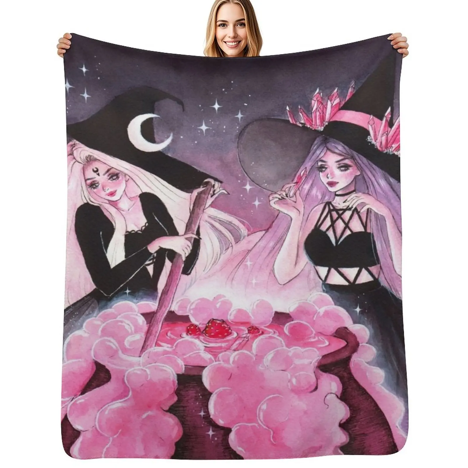 Witching hour Throw Blanket decorative For Sofa Thin for winter funny gift bed plaid Comforter Blankets